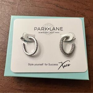 Park Lane Iceluxe Sparkling Silver Earrings | December Sparkle Box Exclusive